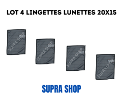 Lot de 4 lingettes lunettes en mirofibre de carbone 20x15