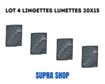Lot de 4 lingettes lunettes en mirofibre de carbone 20x15