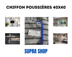 Chiffons microfibre carbone bouclettes 40x40