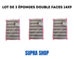  Lot de 3 ponges double faces
