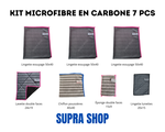 Kit de nettoyage microfibre de carbone 7pcs